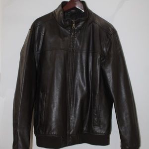 Tommy Hilfiger leather jacket vintage L